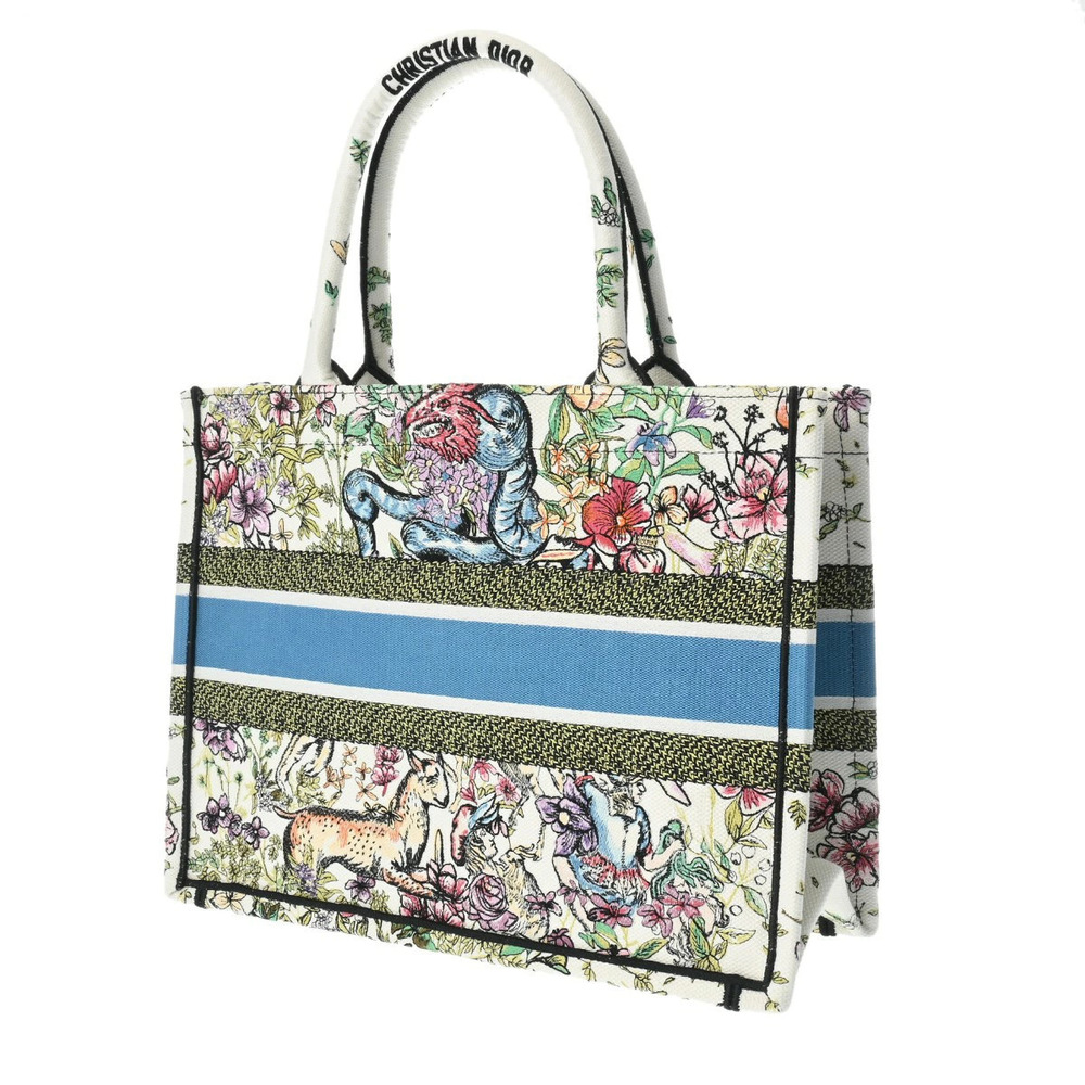 Dior Canvas Book Multicolor  White Constellation D Tote CHRISTIAN Handbag